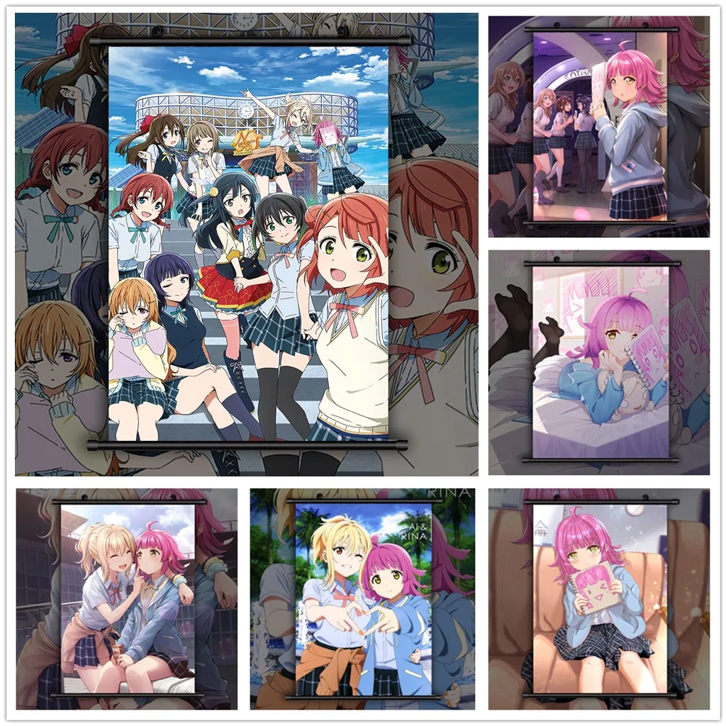 Love Live! Аниме плакаты nijiguan для старшей школы постеры с идолом клуба Tenouji Rina Miyashita Ai