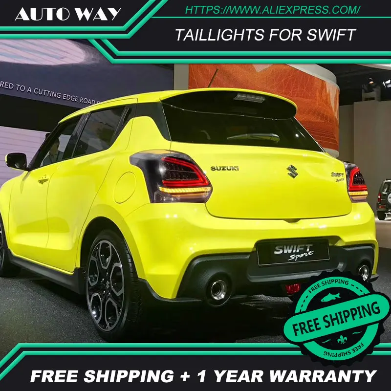 Чехол для задних фонарей стайлинга автомобиля Suzuki Swift 2017-2019 задние фонари