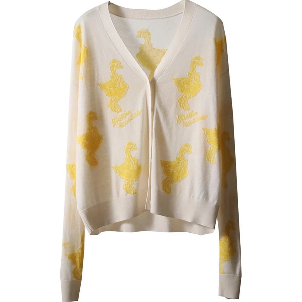 Женский вязаный кардиган новинка весны и осени 2021 женская одежда тонкий топ с