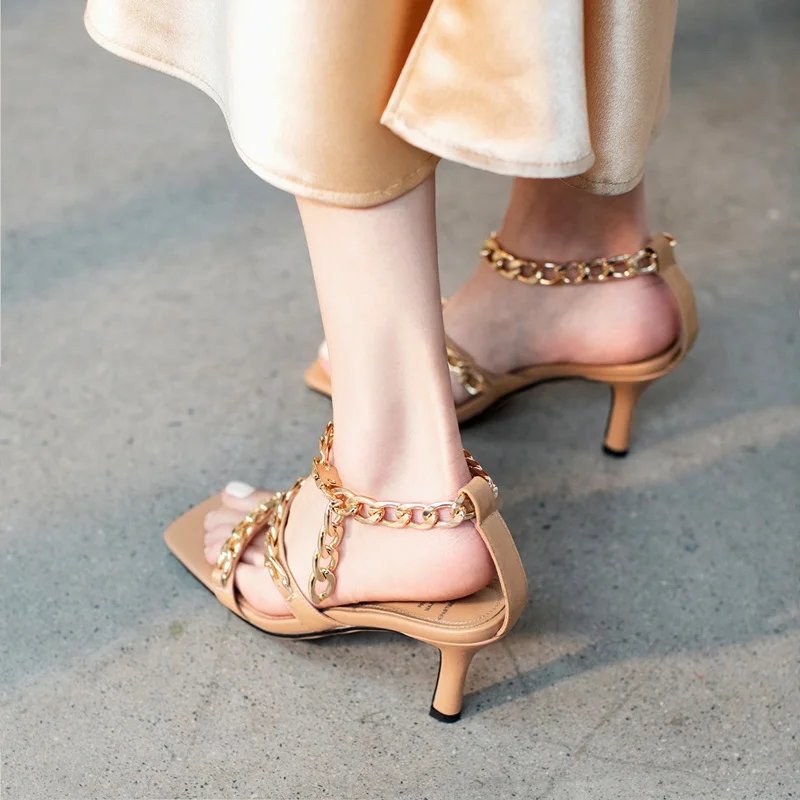 

Top 2021 Summer Newest Sandals Women Shoes Back Strap Sexy High Heels Pumps Women Night Club Dress Party Shoes Woman Sandals 41