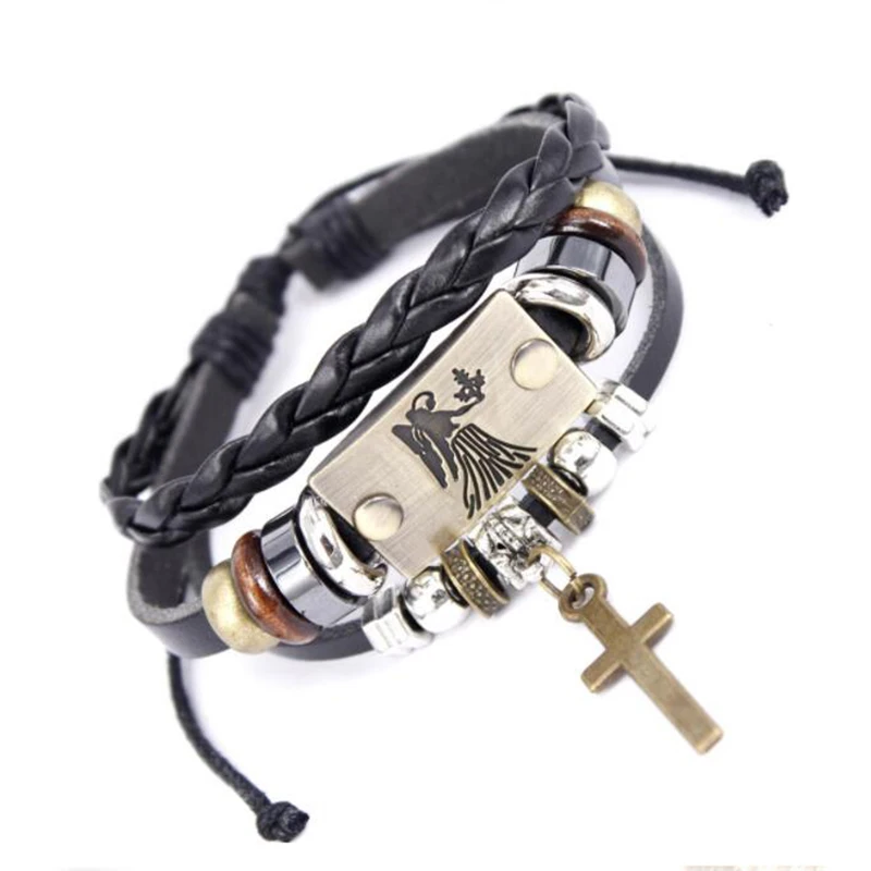 Прямая доставка лидер продаж Европейский стиль 12 знаков созвездий браслет с