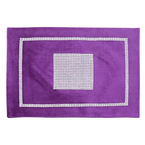Purple 30x40 см Свадебный коврик для стола с алмазной тканью ужин жаккард Лоскутная скатерть вечерние салфетки для украшения дома - Цвет: Purple