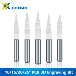 10 шт., V-образные наконечники для гравировки печатных плат, 2025-0,1 мм, 10150,7 градусов