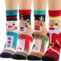2021 new christmas socks for women men funny santa claus christmas tree elk cartoon socks men harajuku new year sokken