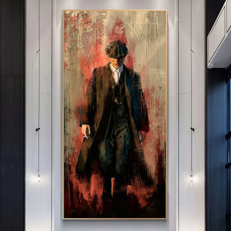 

Peaky Blinders Portrait Canvas Paintings Print on Wall Art Posters and Abstract Prints Tommy Shelby Movie Art Picture Home Decor