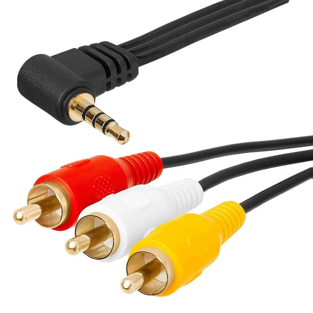 Прежде чем 3 5 мм штекер аудио стерео джек RCA AV адаптер для видеокамеры Разъем