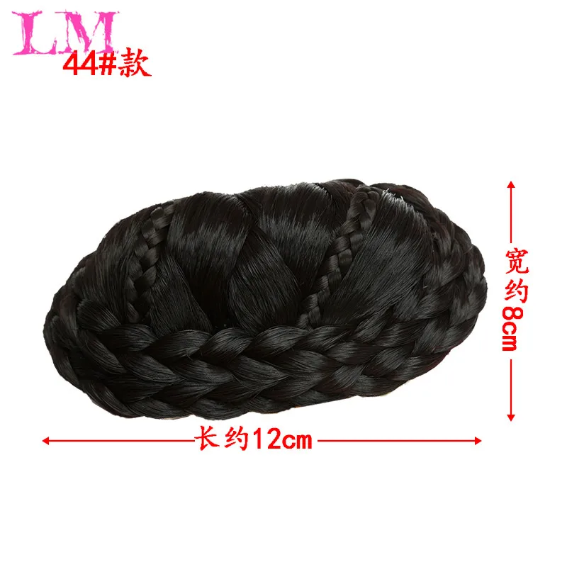 

LM Vintage Wig Women Ancient Wig Antique Modelling Cos Pad And Flower Wig Package Long Braids Straight Hair Piece Send out Bun