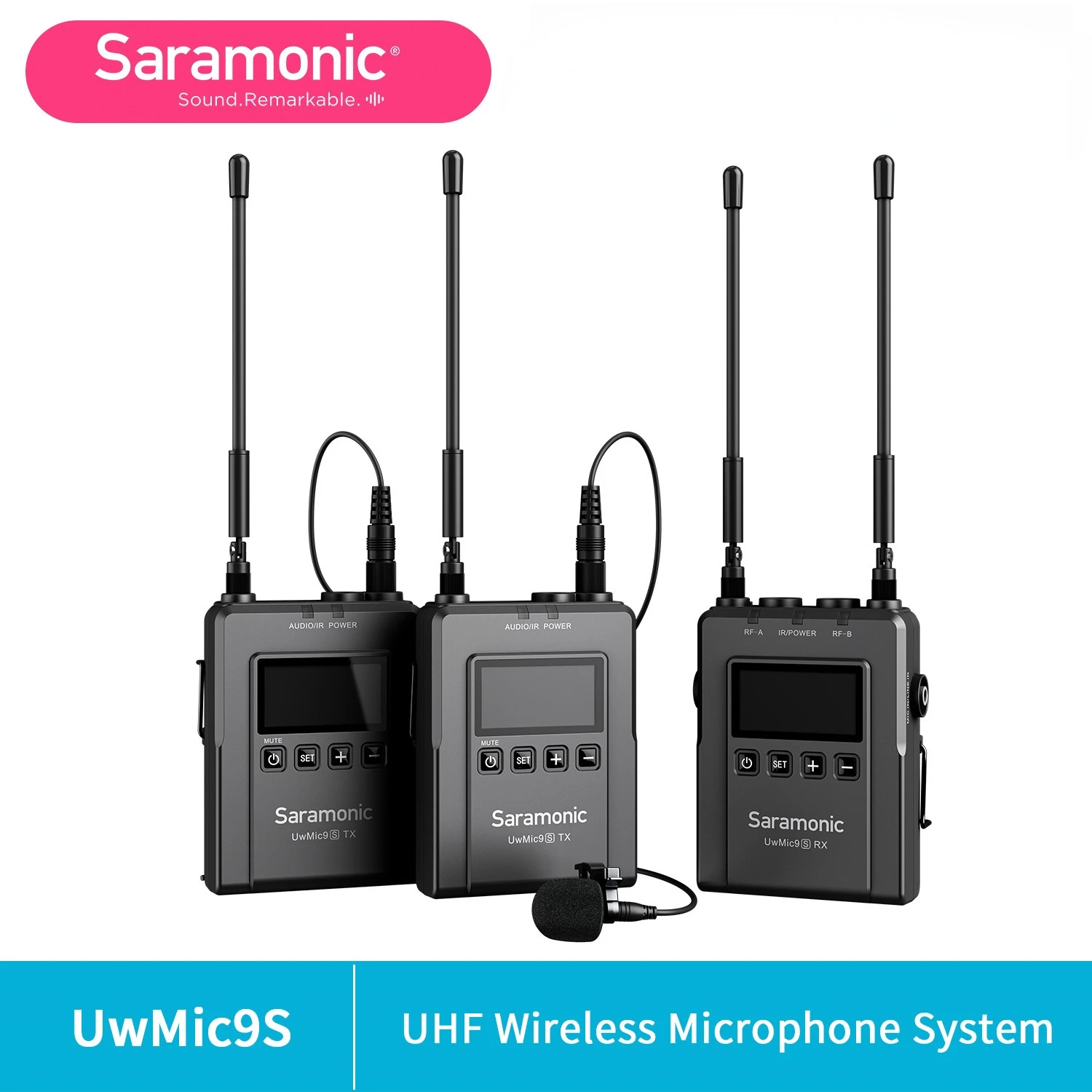 

Saramonic UwMic9S Kit1/2 UHF Wireless 2-Person Microphone System for DSLR Camera Camcorder Broadcast Vlog Journalism