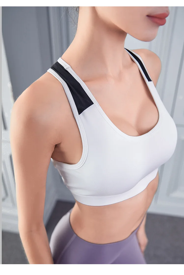 2020 двухцветный строченный женский спортивный топ бюстгальтер новая спортивная