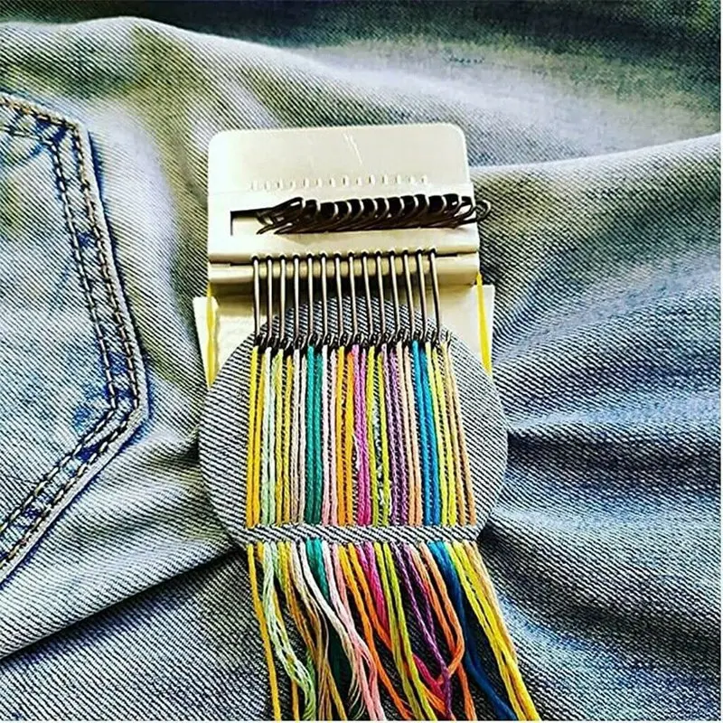 Фото Small Round Loom With Wood Disc For Darning Machine Frame Hand Tapestry Weaving Small Round Loom With Wood Disc For Darning Machine Frame Hand Tapestry Weaving