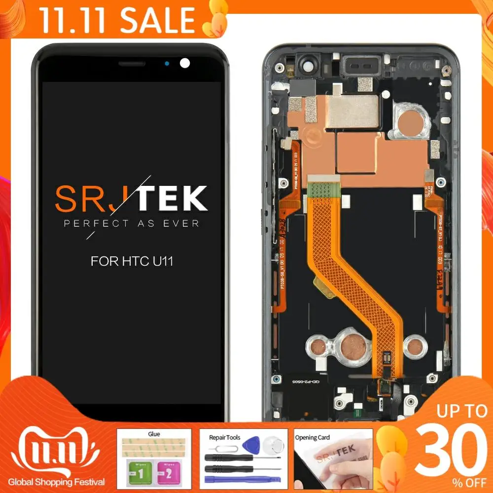 Оригинальный 5 '񟵰x1440 Дисплей для HTC U11 ЖК дисплей сенсорный Стекло Экран
