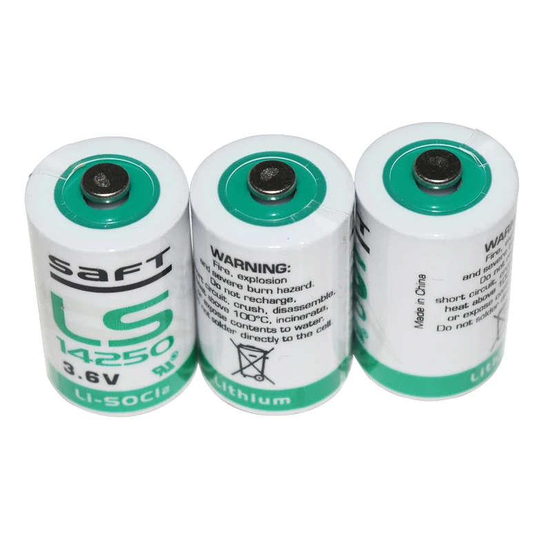 8 шт./лот SAFT LS14250 3 6 В 900 мАч Тионилхлорид низкий саморазрядный аккумулятор ПЛК