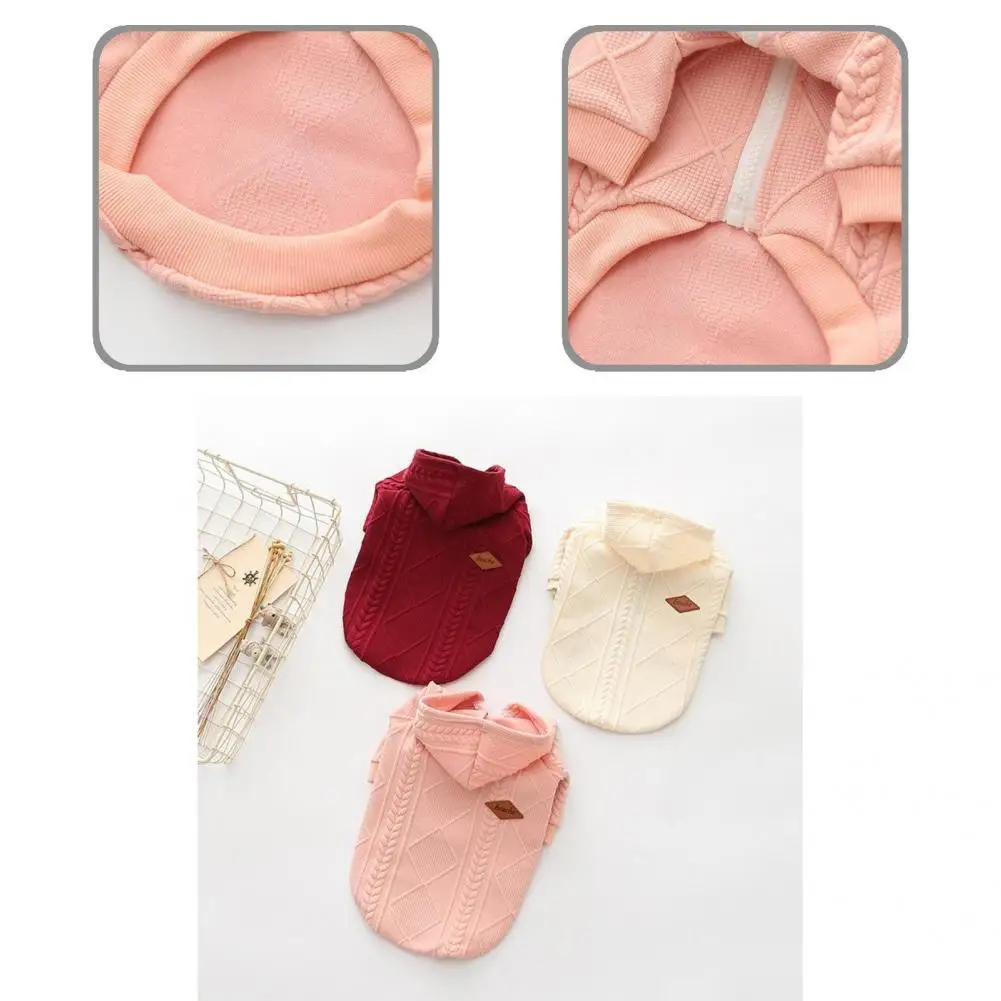 

Pet Sweater Adorable Mild to Skin Prevent Coldness Cute Pet Puppy Knitted Coat Costume Pet Hoodie for Autumn