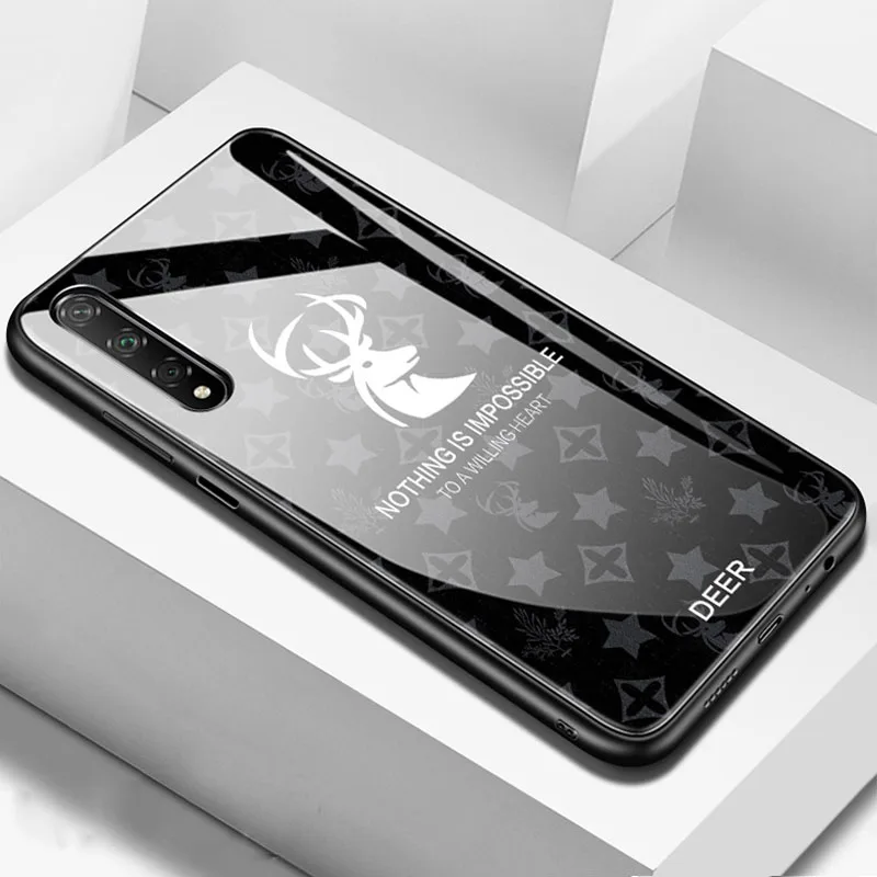 Чехол из закаленного стекла с изображением оленей травы для huawei Honor 20 S 20 s мягкий силиконовый Жесткий Чехол для huawei Honor 20 S 20 s