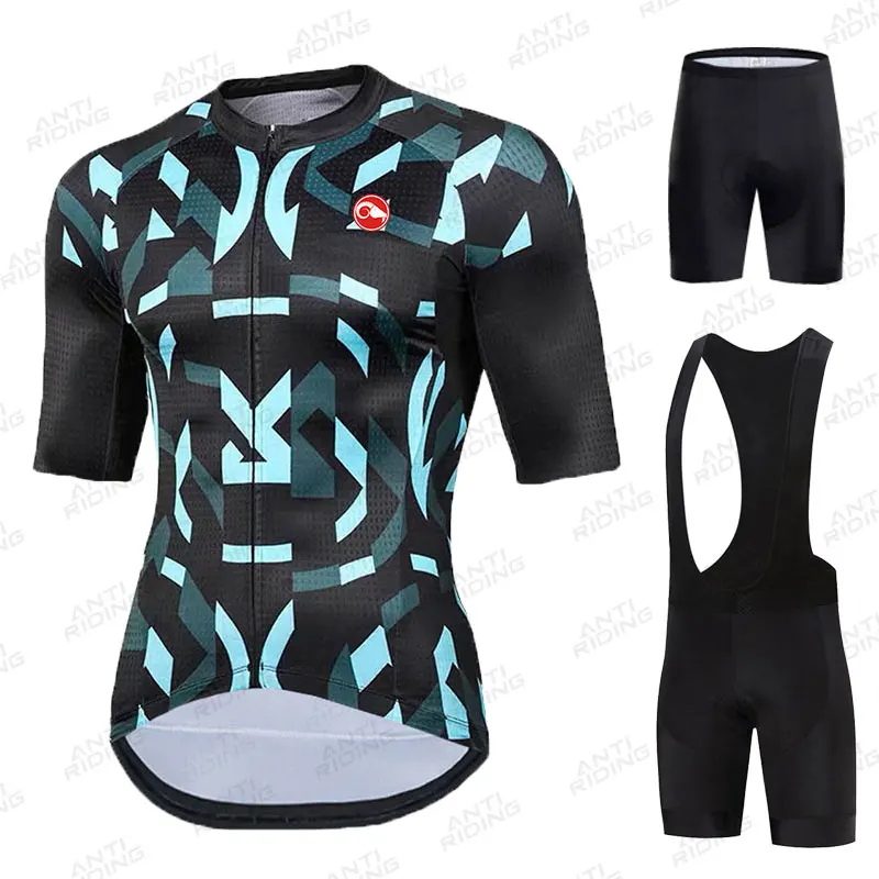 

New 2021 Cycling Jersey Set Pro Team Cycling Clothing Suits MTB Cycling Clothes Bib Shorts Set Men Bike Ropa Ciclismo Triathlon
