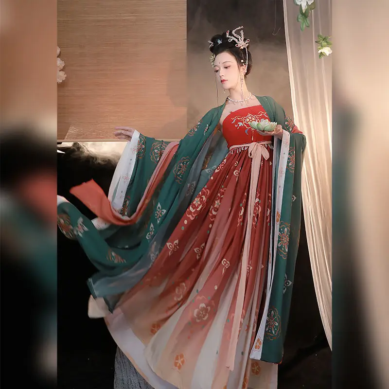 Оригинальная Женская юбка Xiaoxiang Ji Tang Hanfu Myrobalan [Xiaoxiang] рубашка с большими рукавами