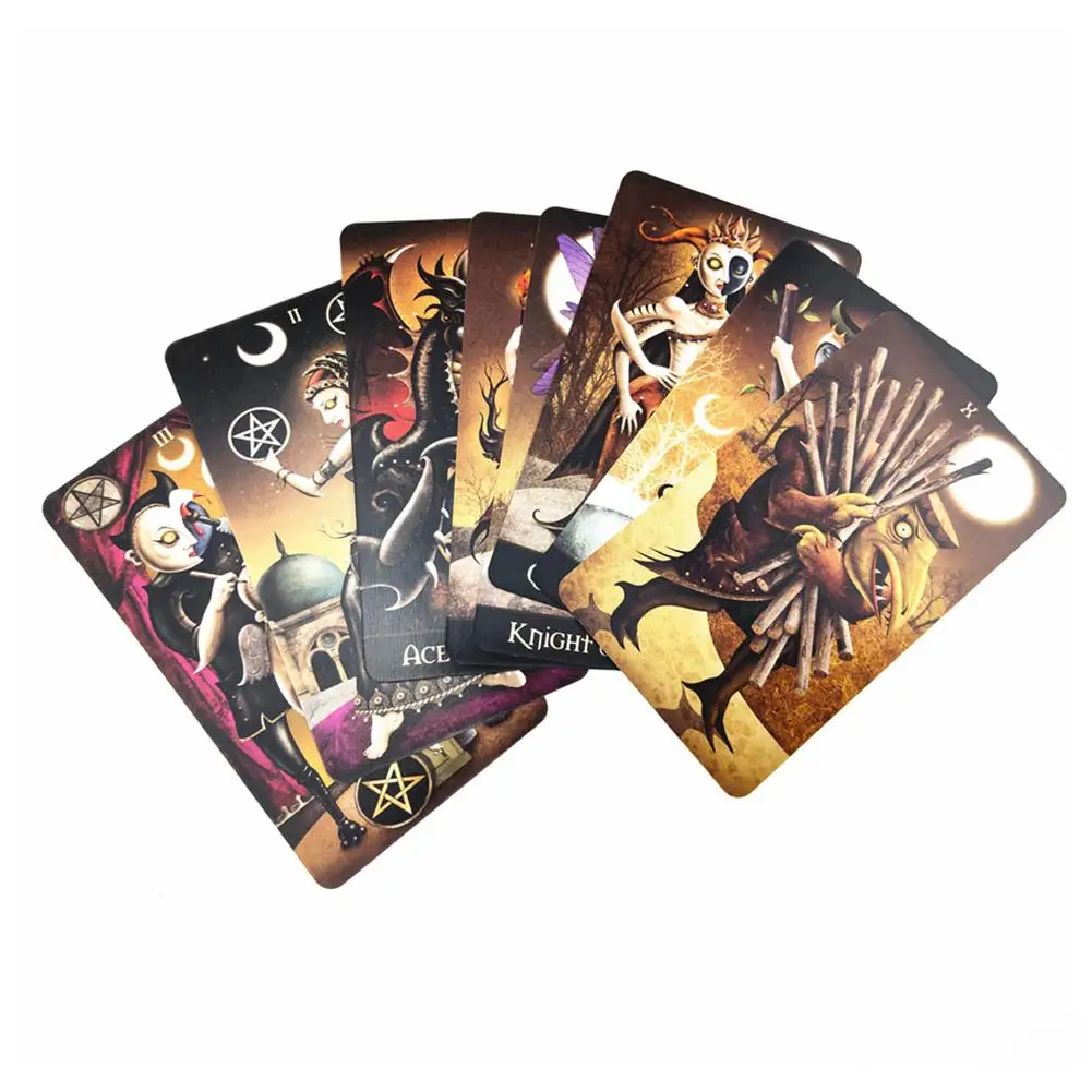 78 шт. английская настольная игра Deviant Moon Tarot версия карты для вечерние и Вечерние