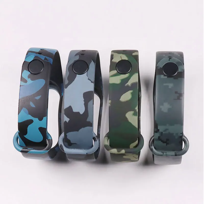 Силиконовый ремешок для Xiaomi Mi Band 4 3 камуфляжный сменный браслета Band3 NFC | Наручные