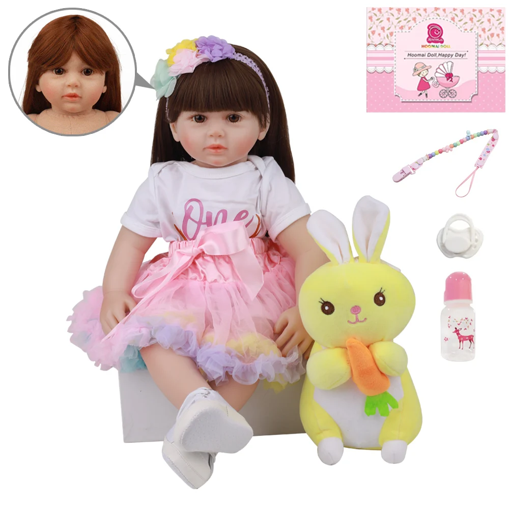 Кукла реборн силиконовая Мягкая хлопковая 24 дюйма 60 см|Игровые фигурки и