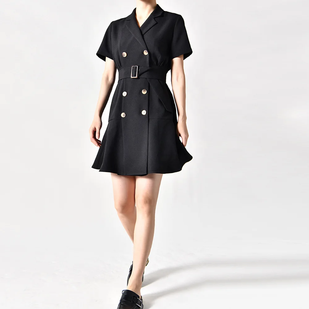 

JCHB 2021 Summer Dress Elegant Black Dresses for Women Short Sleeve Mini Dress Korean Fashion Clothes Vestido De Mujer Pph3976