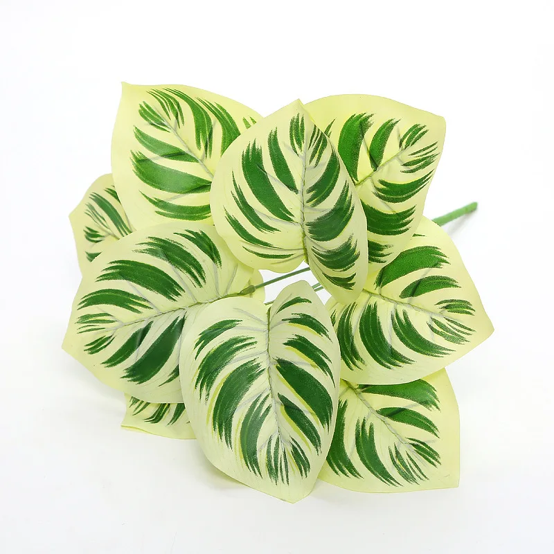 1 букет/9 искусственных шелковых пальм листья монстеры растение для украшения