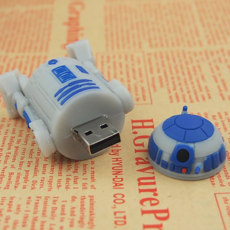 Флеш накопитель USB 2 0 в стиле Звездных войн храбрости R2D2 32 ГБ 64 ГБ|USB