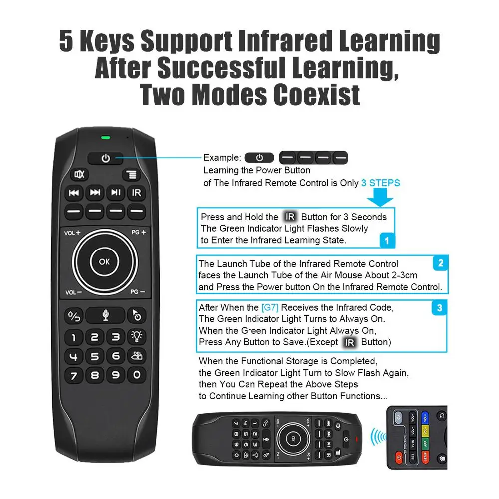 russian mini keyboard g7v backlit voice search smart air mouse gyroscope ir learning 2 4g wireless remote for android tv box free global shipping