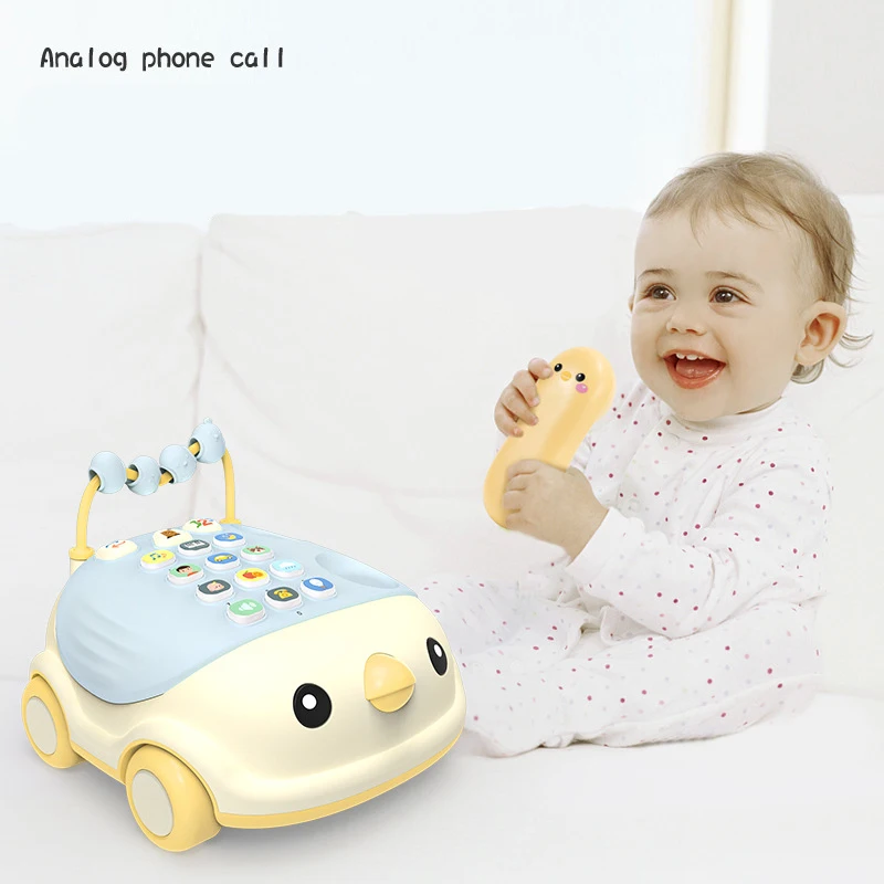 Мобильный телефон Цыпленок игрушка для детей интерактивные Обучающие