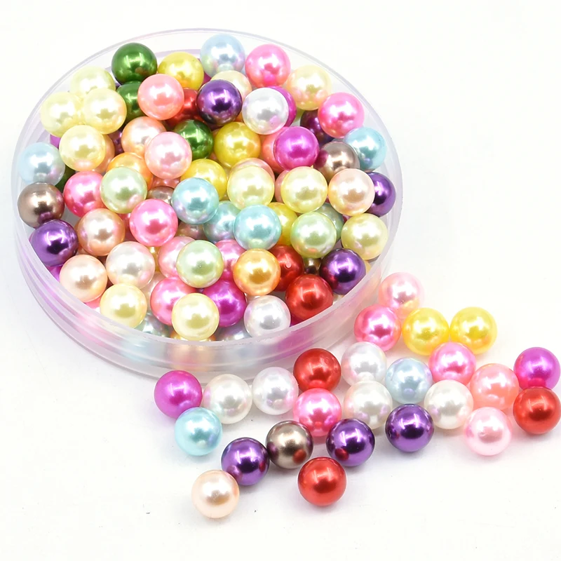 Акриловые перламутровые бусины 8 мм радужного цвета для шитья одежды сумок
