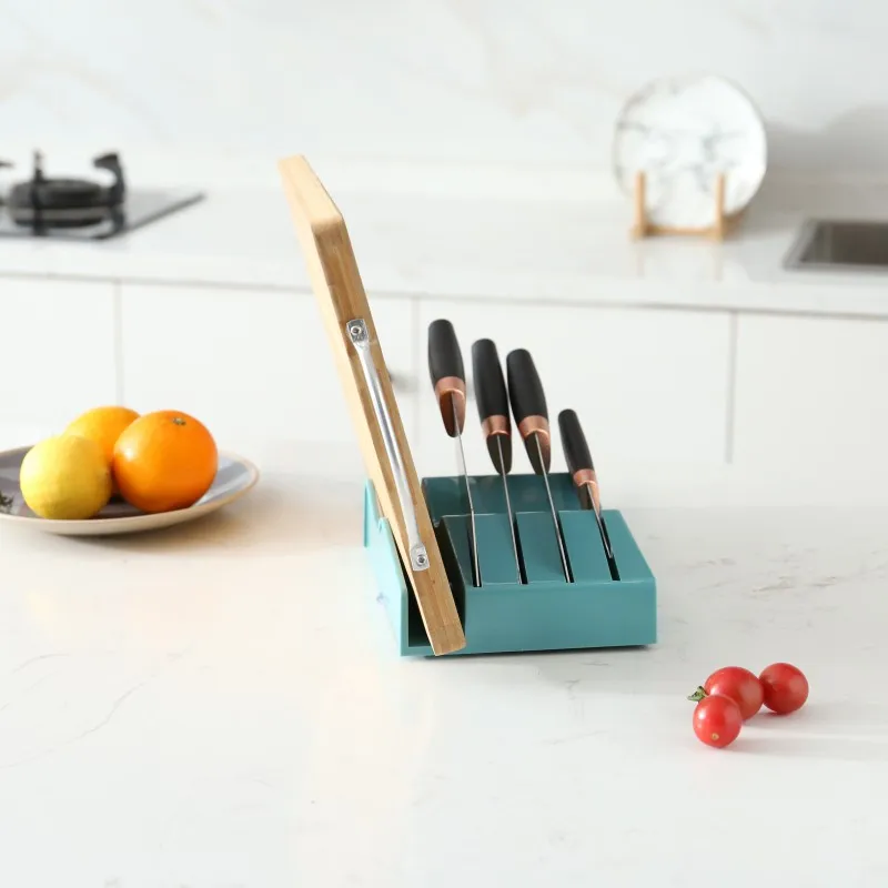 Cutting Board Rack Storage Box Kitchen Finishing Drain Horizontal Knife Holder Combination | Дом и сад
