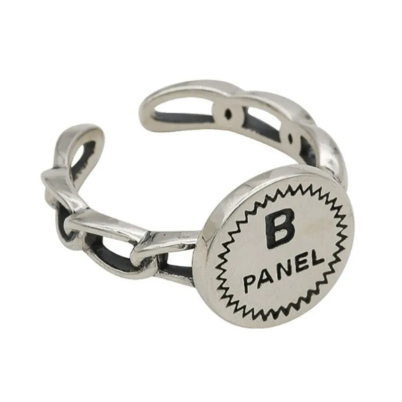 Новое модное классическое кольцо S925 из стерлингового серебра с надписью и