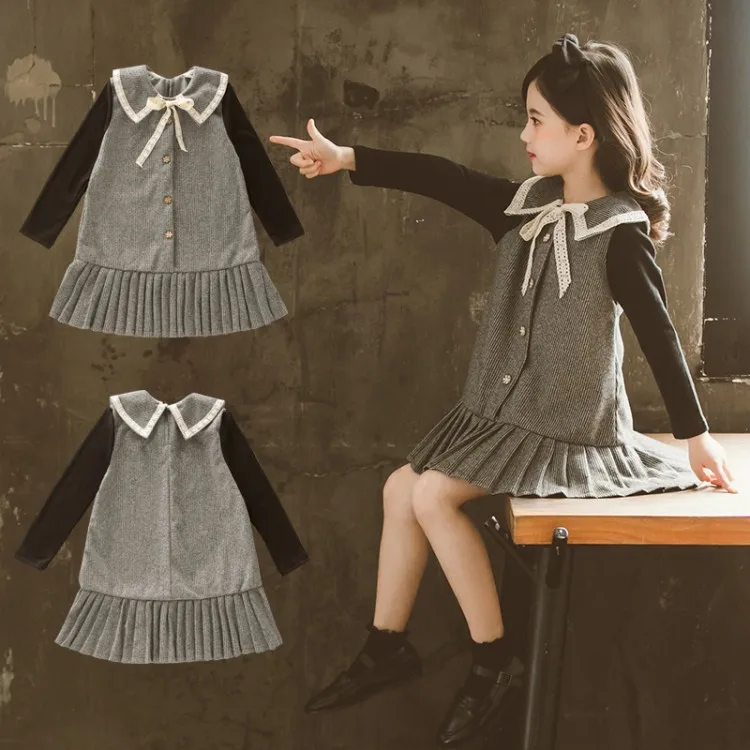 Брендовые Весенние новые платья для девочек 2020 детское Хлопковое платье