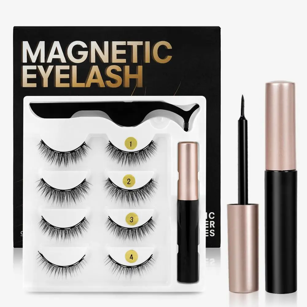 Короткие магнитные ресницы накладные норковые натуральные Мягкие
