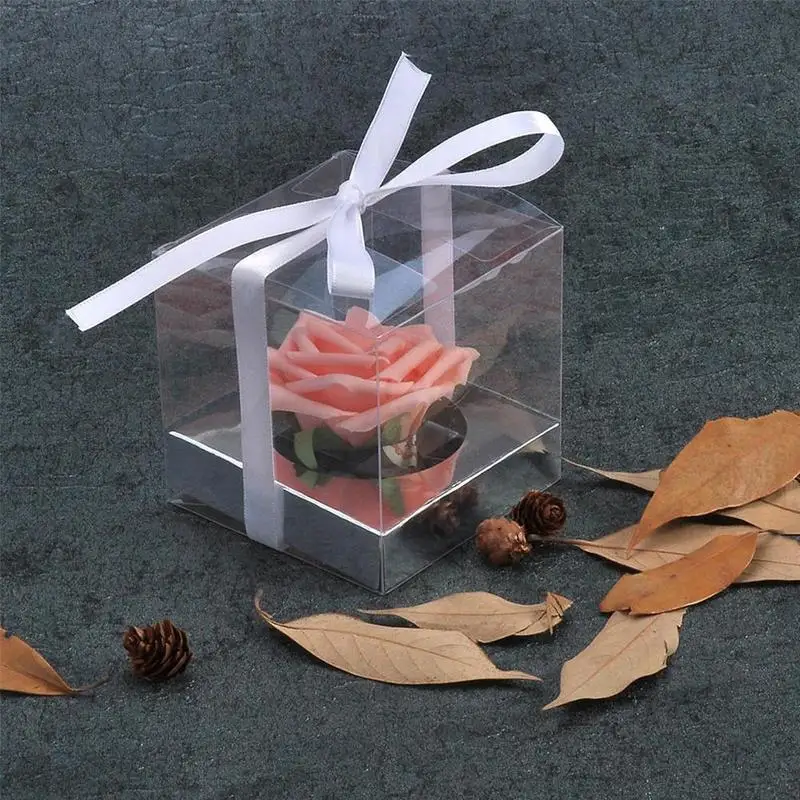 Прозрачные коробки из ПВХ для шоколада 1 шт. прозрачная подарочная коробка конфет