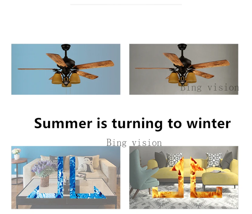 

American Industrial Wind E27 LED Wooden Ceiling fans With Lights Remote Control Living Room Bedroom Home Fan Lamp 220 Volt