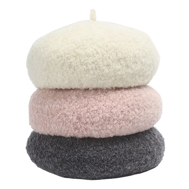 Женский шерстяной берет во французском стиле JOYHY однотонная шапка для подростков