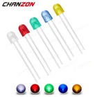 Овальный светодиод 100, 546 шт., 5 мм, белый, красный, зеленый, синий, желтый, 2 В, 3 в, 20 мА, 5x4x6 мм, широкоугольный диффузор сделай сам, светоизлучающие лампы