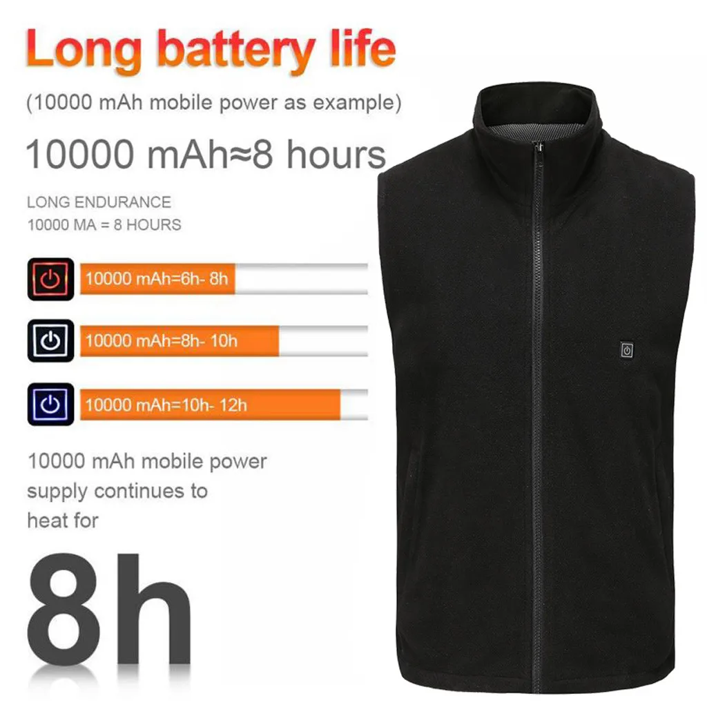 Новинка 2019 зимняя куртка с электрическим подогревом жилет тканевое пальто для
