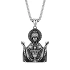 Нержавеющая сталь винтажные Девы Марии I Love Mama ожерелье Христос христианство религиозные Мария Подвески ювелирное изделие в подарок для Него