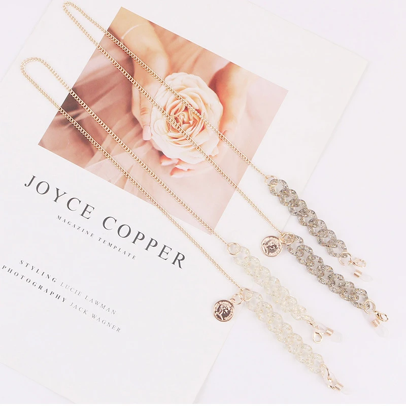 Цепочка для солнцезащитных очков Женская акриловая блестящая цепочка шнурок