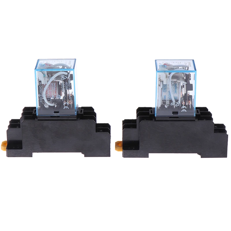 AC / DC LY2NJ 10A 8 контактное реле мощности катушки DPDT hh62 HHC68A 2Z + разъем 12 В 24 в 1 шт. Лидер