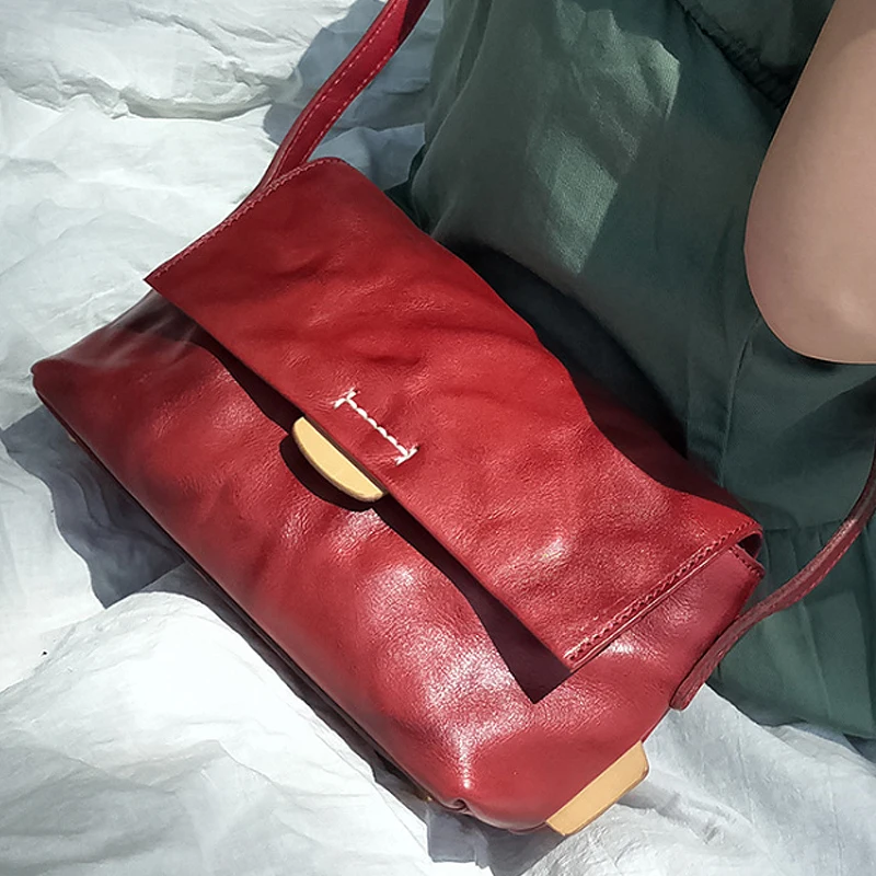 Женская сумка через плечо Из Высококачественной овечьей кожи Диагональная