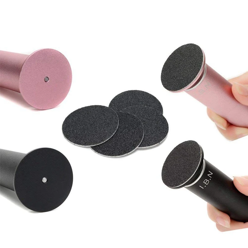 

61 Pcs Foot Pedicure Care Replacement Tools: 1 Pcs Electric Grinding Foot File Pedicure Dead Shaver Roller EU Plug & 60 Pcs Sand