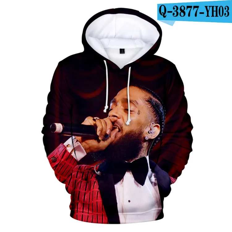 Хип-хоп Nipsey Hussle толстовки для мужчин/wo мужские 3D повседневные толстовки Горячая Распродажа Толстовка Harajuku осенняя одежда для мужчин/wo мужская верхняя одежда - Цвет: D
