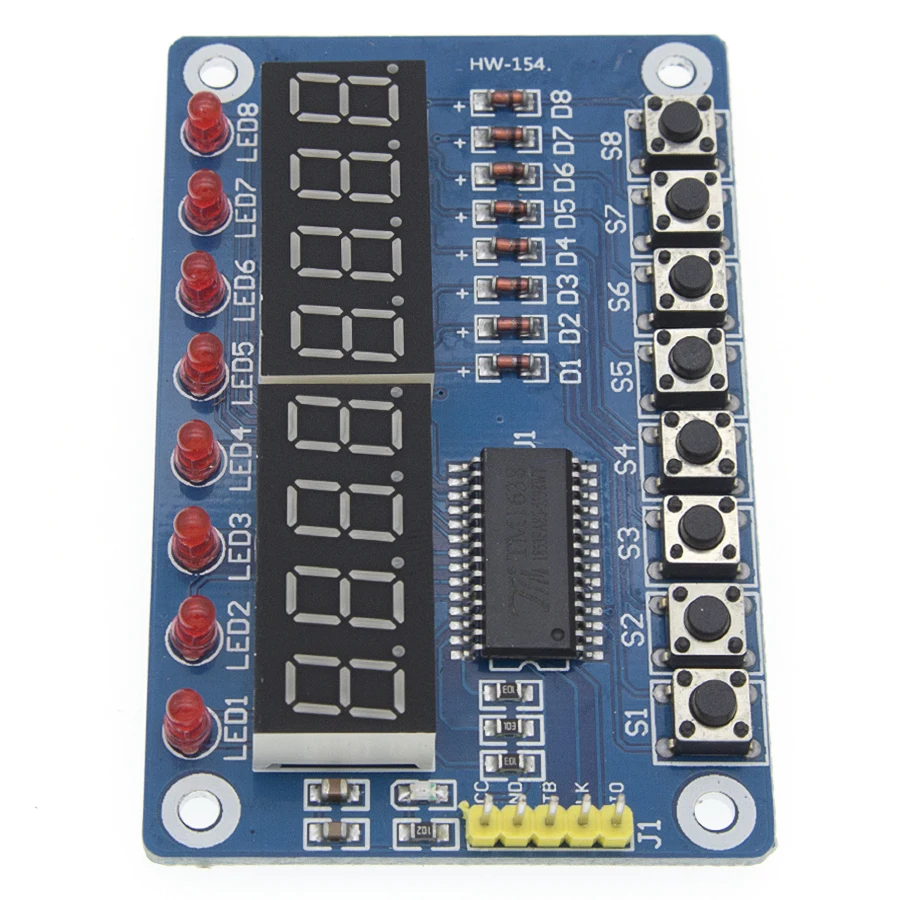 Ключ Дисплей светодиодной лампой для AVR 8 бит цифровой светодиодный трубчатая лампа 8-Bit TM1638 модуль