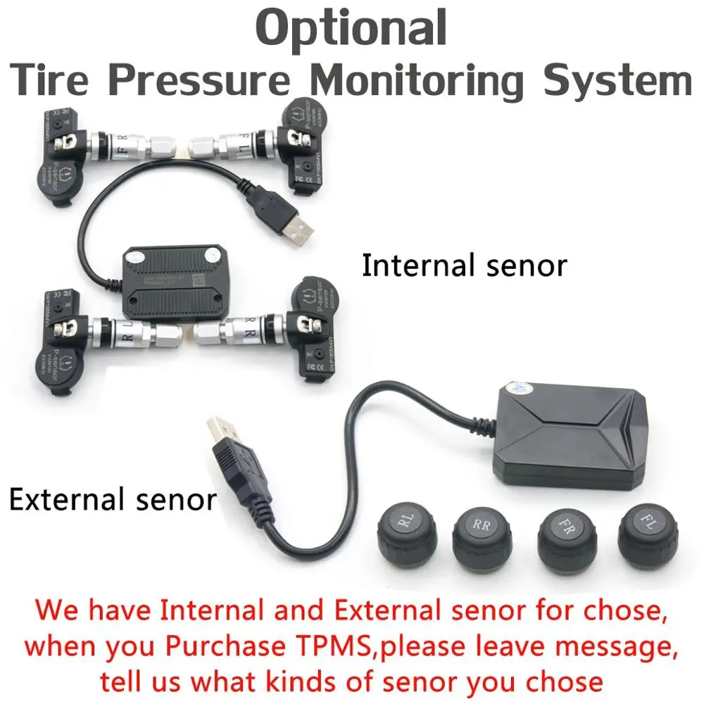 TPMS Дополнительная дополнительная стоимость для CarPlay DSP камера DAB DTV OBD ADAS TPMS ips экран Owtosin Android DVD продается только с автомобильным dvd вместе - Название цвета: TPMS