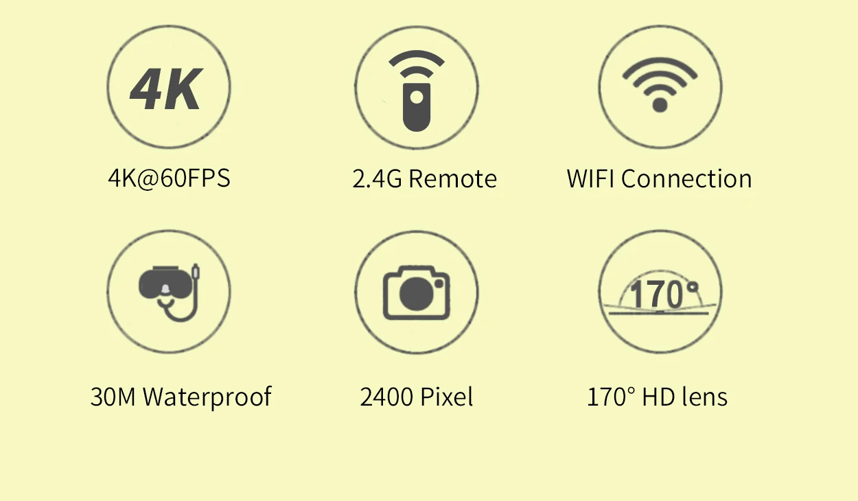 Экшн-камера Go pro Ultra 4 K/60FPS камера WiFi Спортивная экшн-видеокамера s 170D Подводная Водонепроницаемая камера 2,4 пульт дистанционного управления