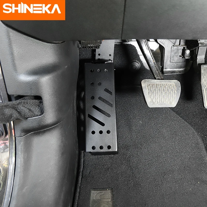 Педали SHINEKA для Jeep Wrangler JL 2018 металлические черные педали с левой стороны