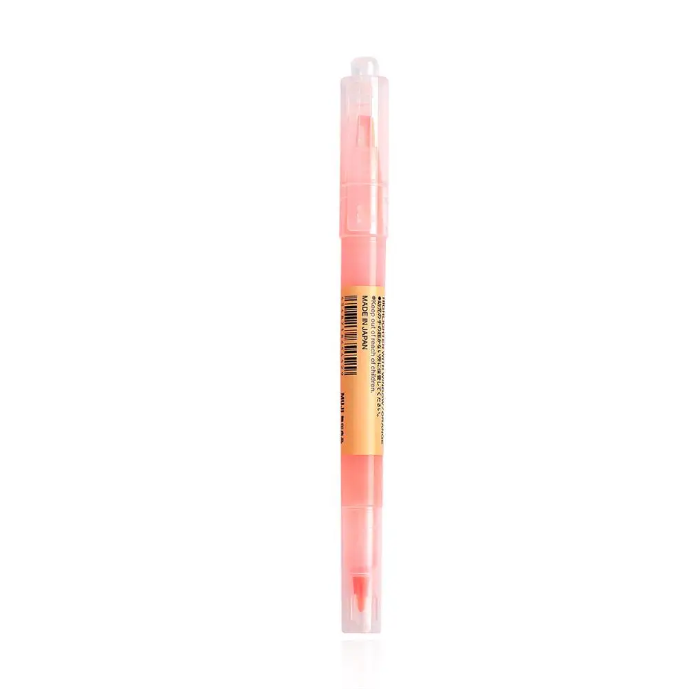 orange 1 шт., MUJI, двойная головка, кристалл, перспективное окно, двойной цвет, яркие цвета, хайлайтеры, рекламные маркеры, Подарочные канцелярские товары - Цвет: orange