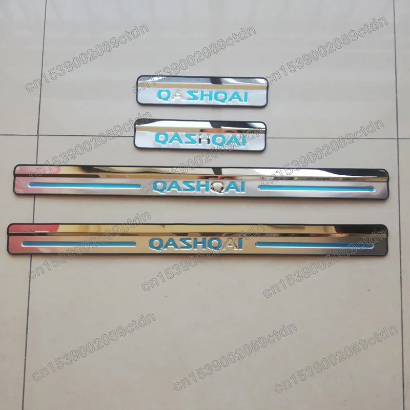 

Нержавеющая сталь крышка для двери автомобиля снаружи дверной порог пластина для Nissan QASHQAI J10 2007 2008 2009 2010 2011 2012 2013 стайлинга автомобилей